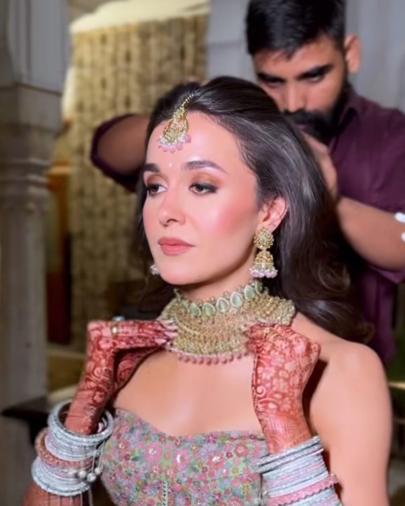 PSalonAcademy owner creating an elegant bridal hairstyle for a destination wedding bride